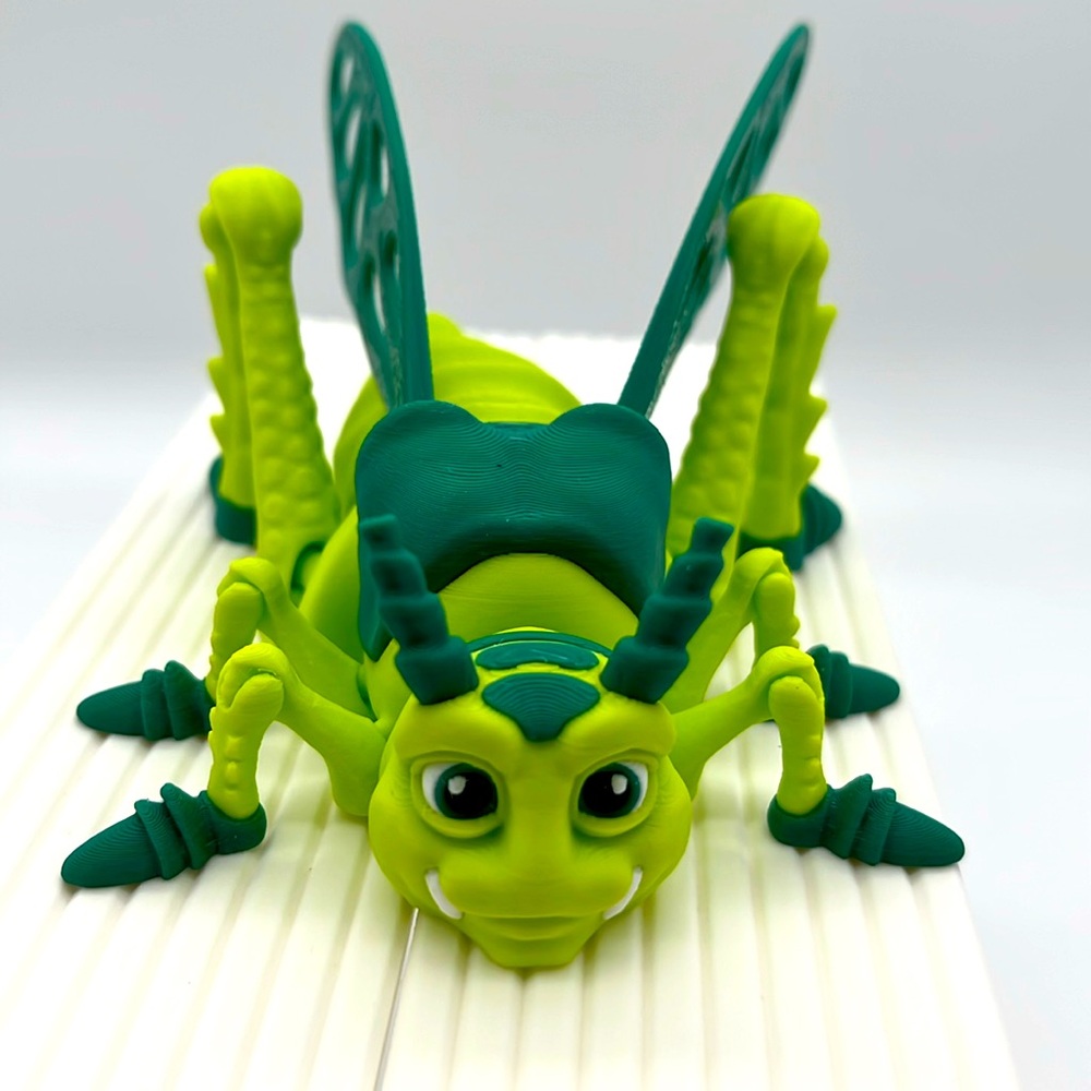 3D printed Articulated Grasshopper Fidget Toy Fun Collectib…